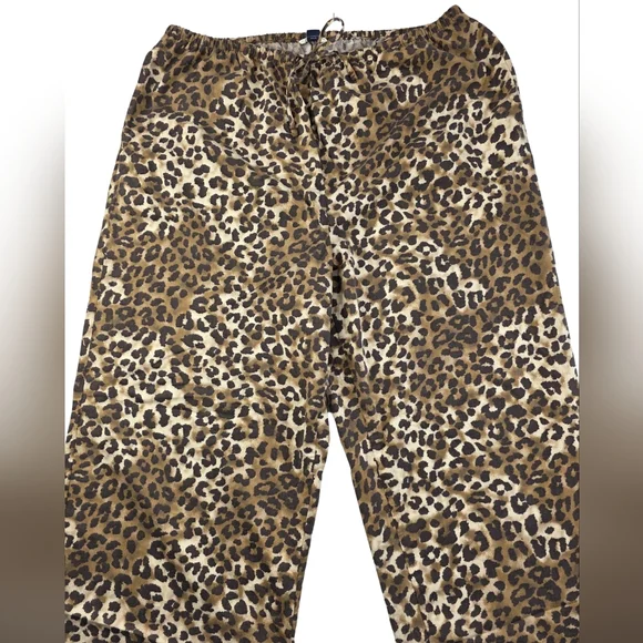 American Eagle Outfitters Leopard Print Wide Leg Pants - Brown - Picture 7 of 15